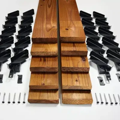 Pack noir 20mm avec 10 lames en bois pour pergola