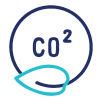 Icone CO2 bleue